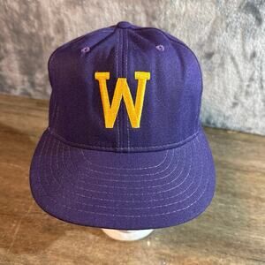 Vintage 90s Washington Huskies Pro-Line Fitted Hat 7 1/4 Purple Wool Cap USA